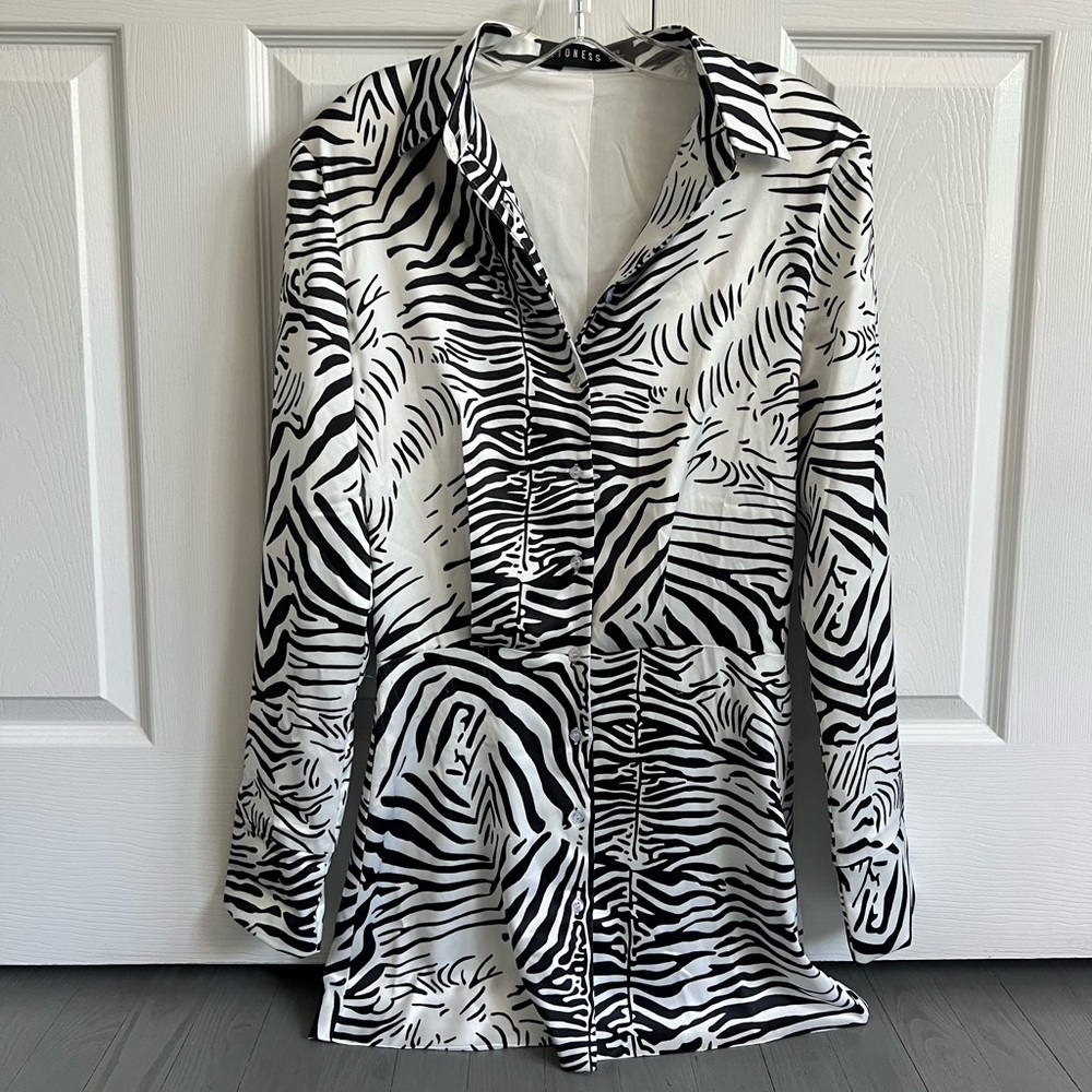 Lioness Zebra print mini dress